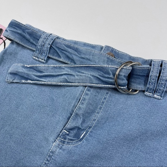 Pretty Little Thing Skirt Denim Blue Jean Boho   Concert Summer Festival New - Picture 3 of 9